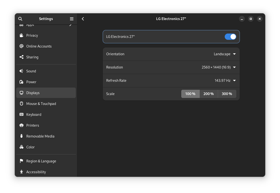 no fractional scaling by default