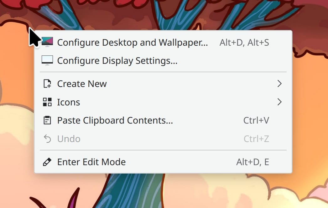 kde plasma 6 no refresh menu