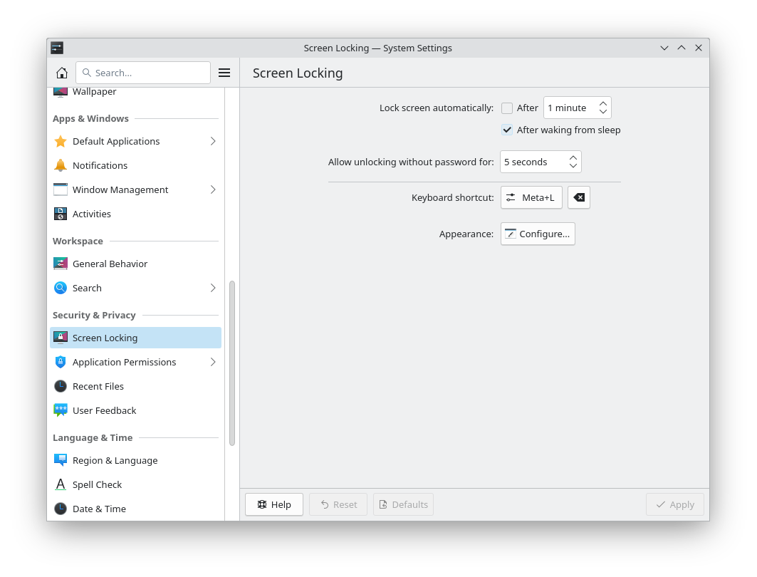 kde plasma 6 screen locking