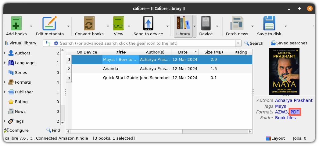 Use Calibre to Remove DRM from Kindle Books and Convert to PDF