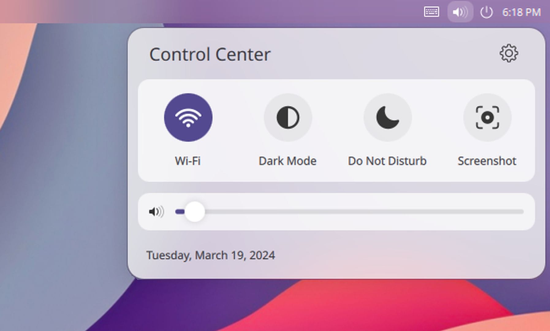 a screenshot of lingmo os control center