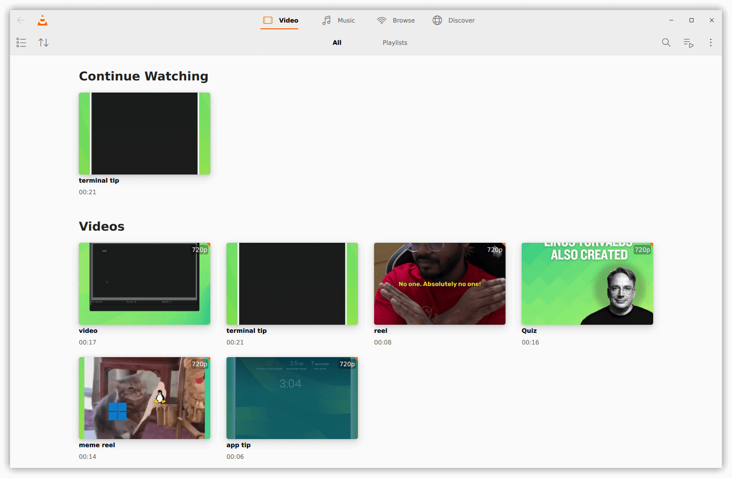 a screenshot of an early vlc 4.0 build with the video tab open