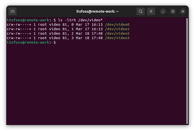 output when two webcams connected to the laptop