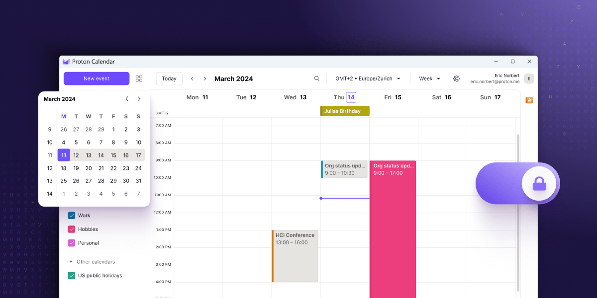 protonmail calendar