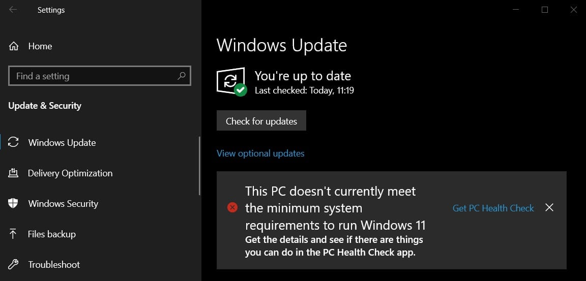 windows 11 update requirements