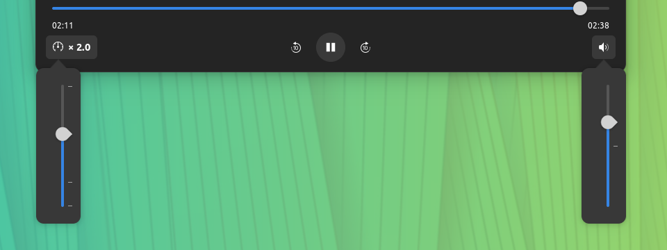 a screenshot of decibels audio control options