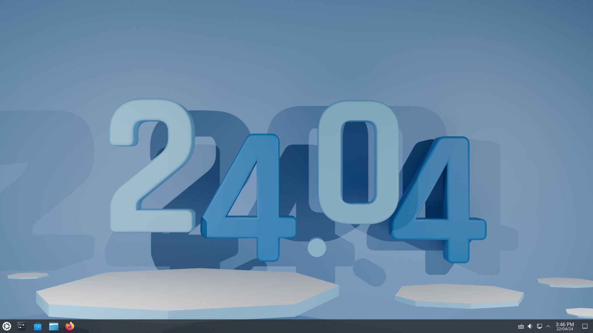 a screenshot of kubuntu 24.04 lts wallpaper