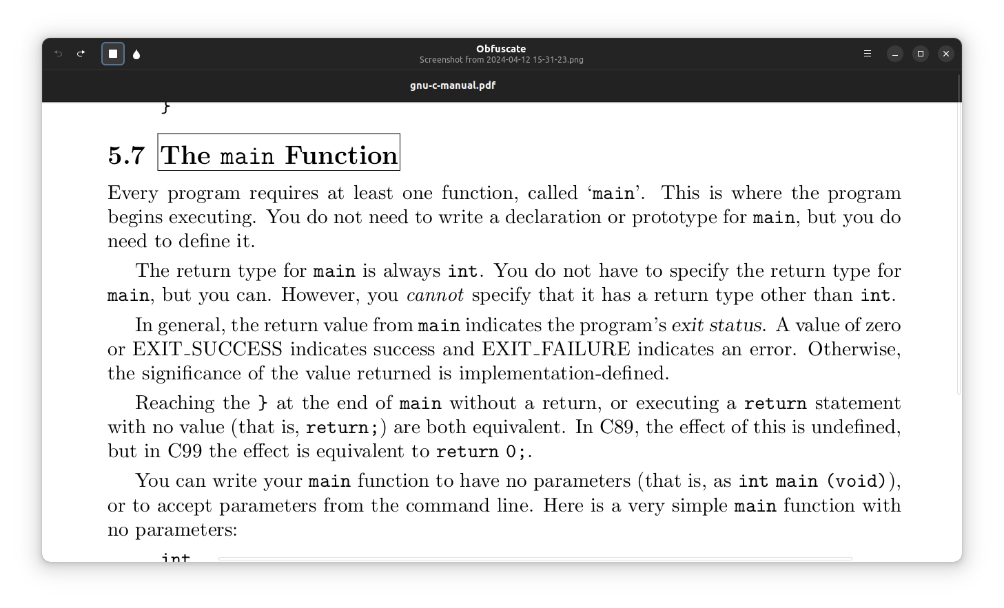 a screenshot of obfuscate fill redaction mode in action