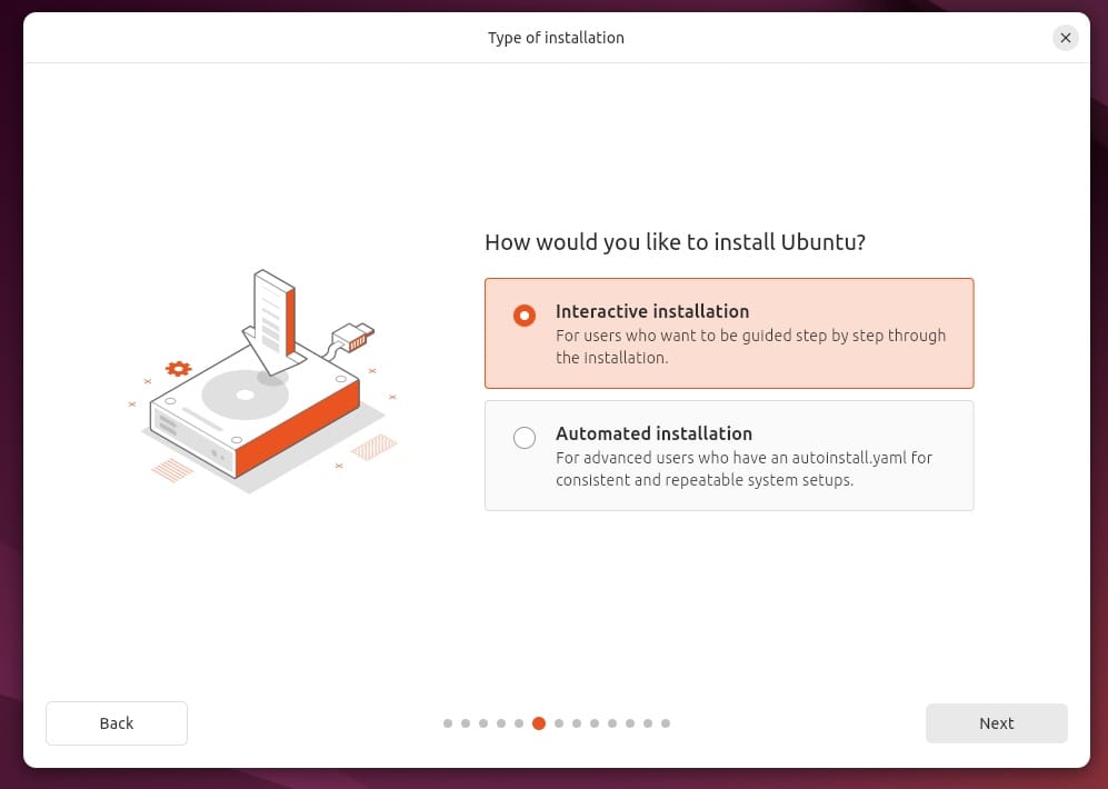 a screenshot of ubuntu 24.04 installer
