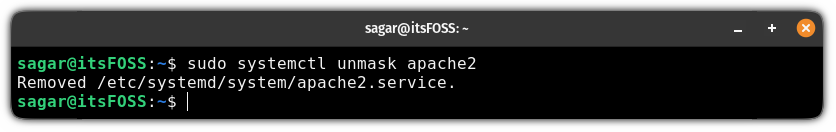 Unmask service using the systemctl command