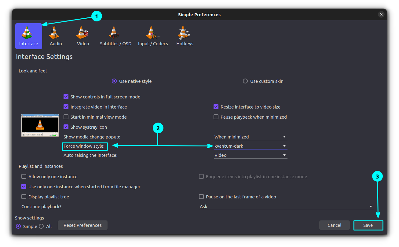 Get Dark Mode in VLC on Ubuntu and Other Linux