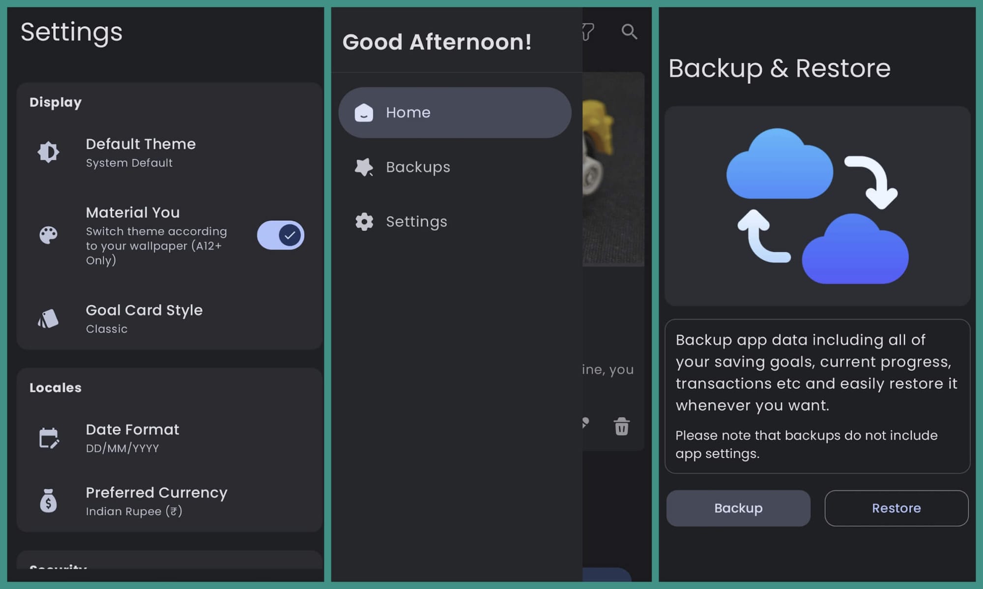 greenstash app backup
