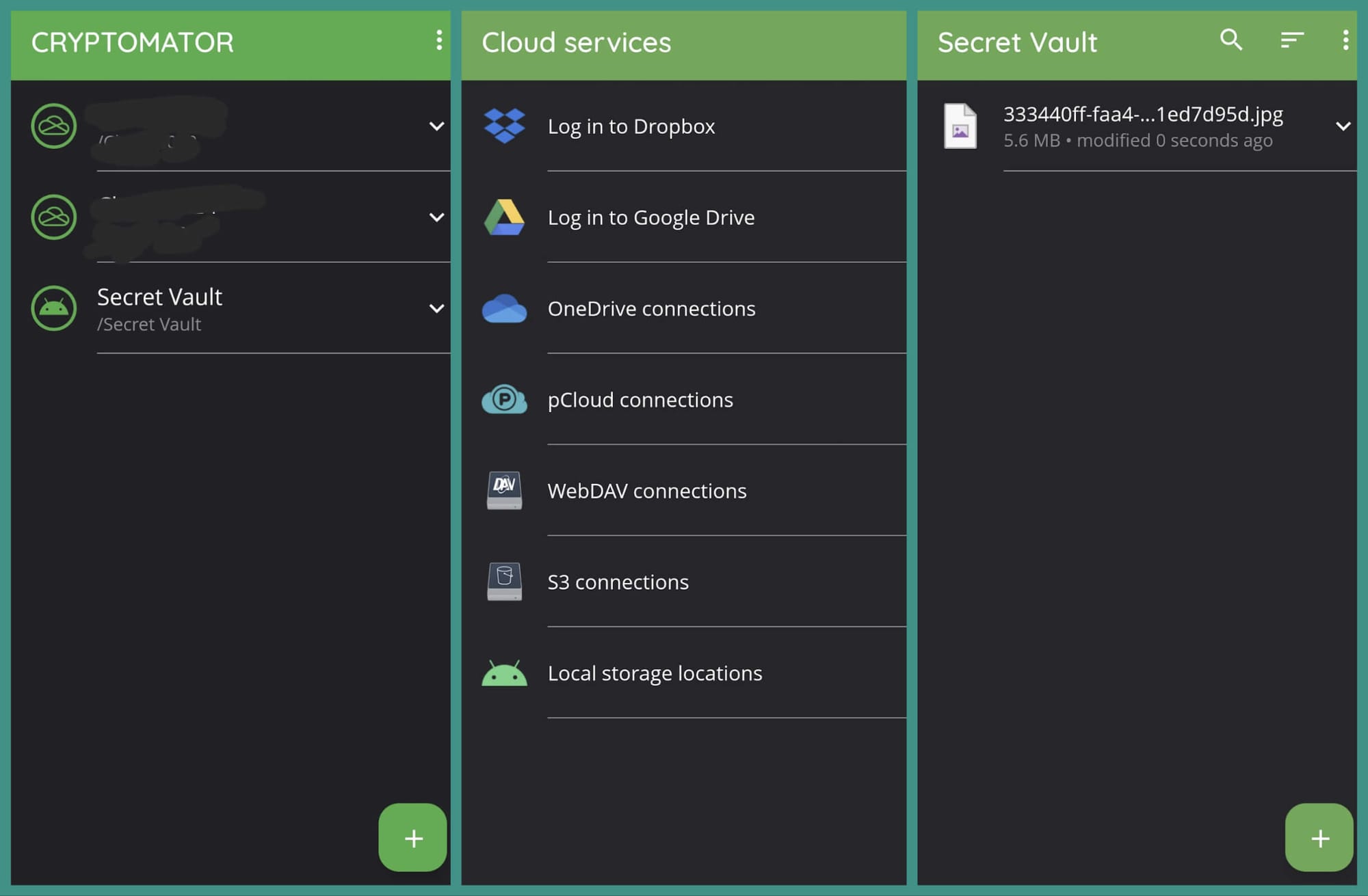 cryptomator screenshot