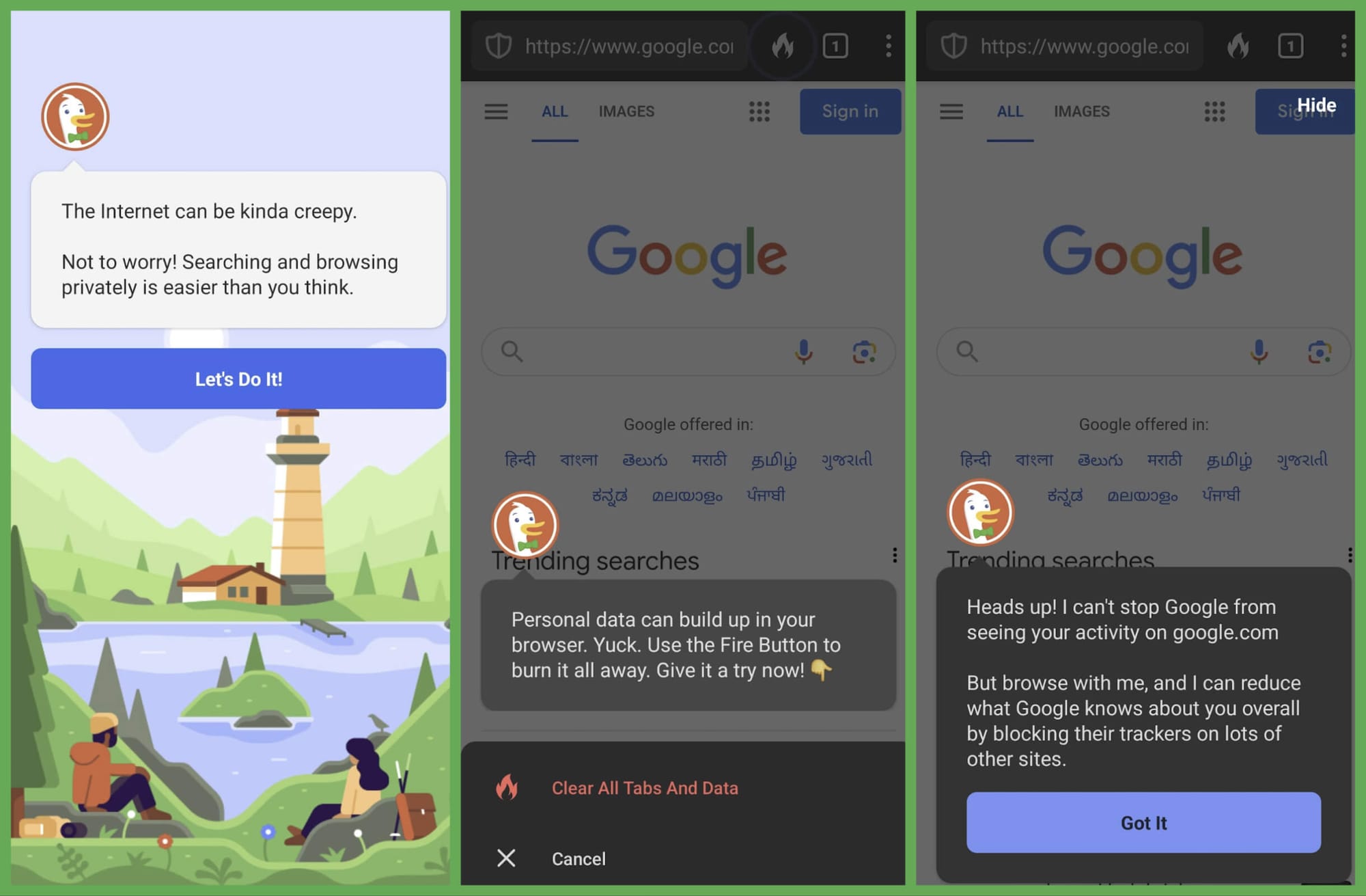 duckduckgo browser tour informative