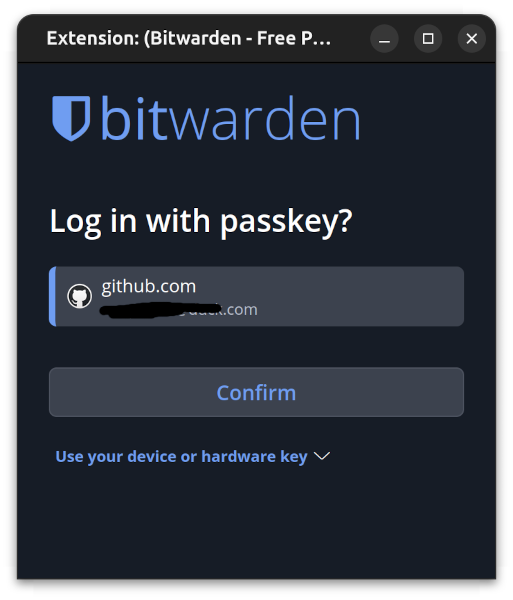 bitwarden passkeys