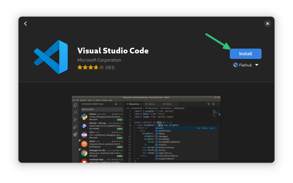 Installing VS Code on Fedora