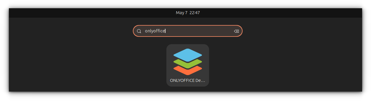 Open ONLYOFFICE from Ubuntu Activities Overview