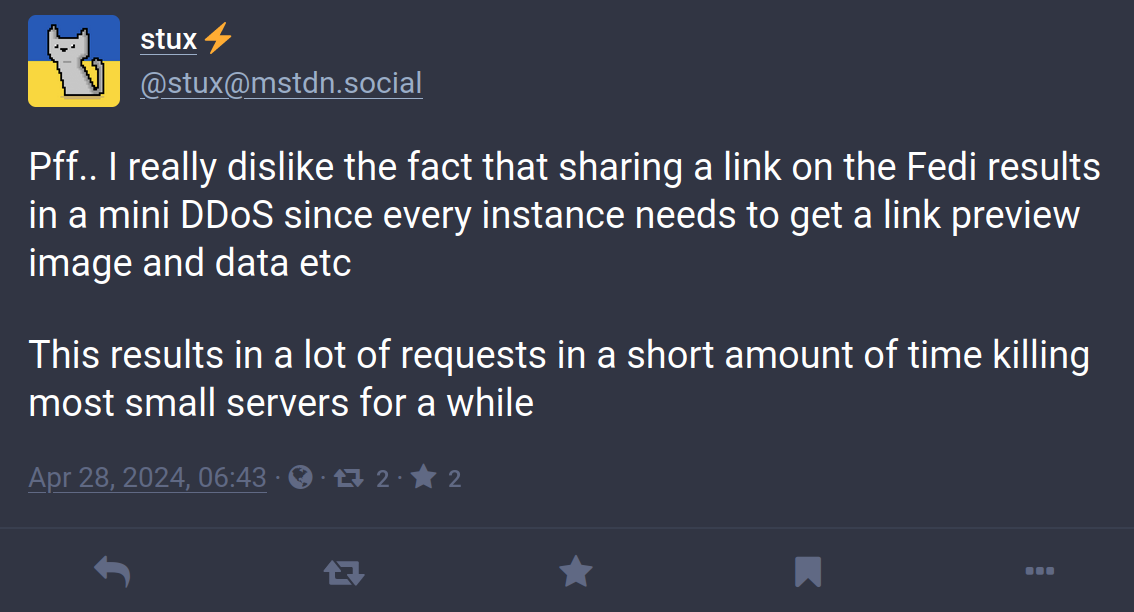 mastodon ddos complain by stux