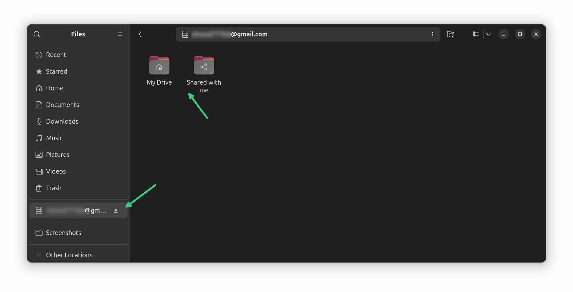 Google Drive mounted in Linux