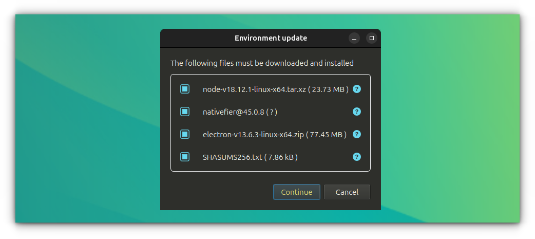 Listing the required dependencies for the selected web application