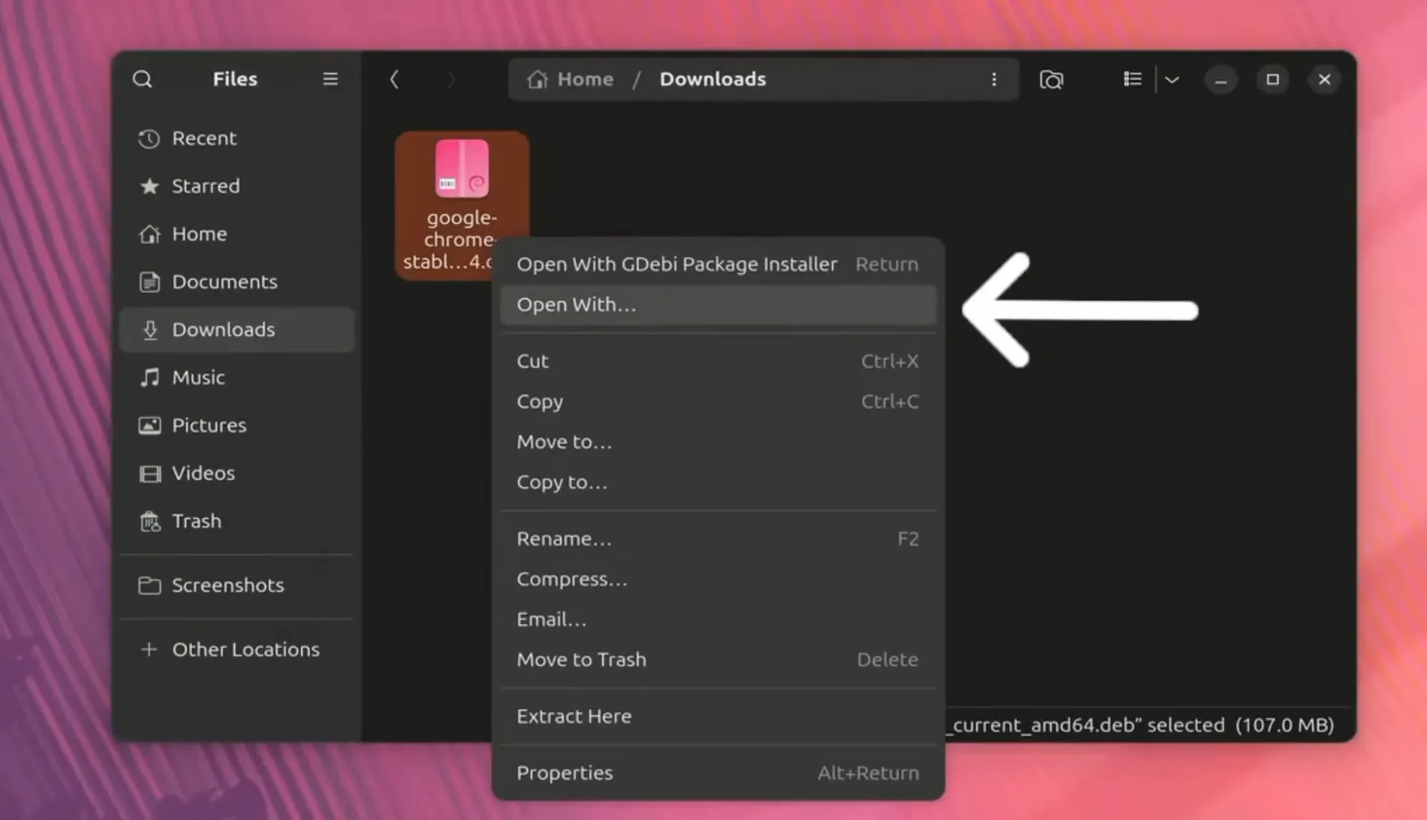 Open deb files with Gdebi in Ubuntu