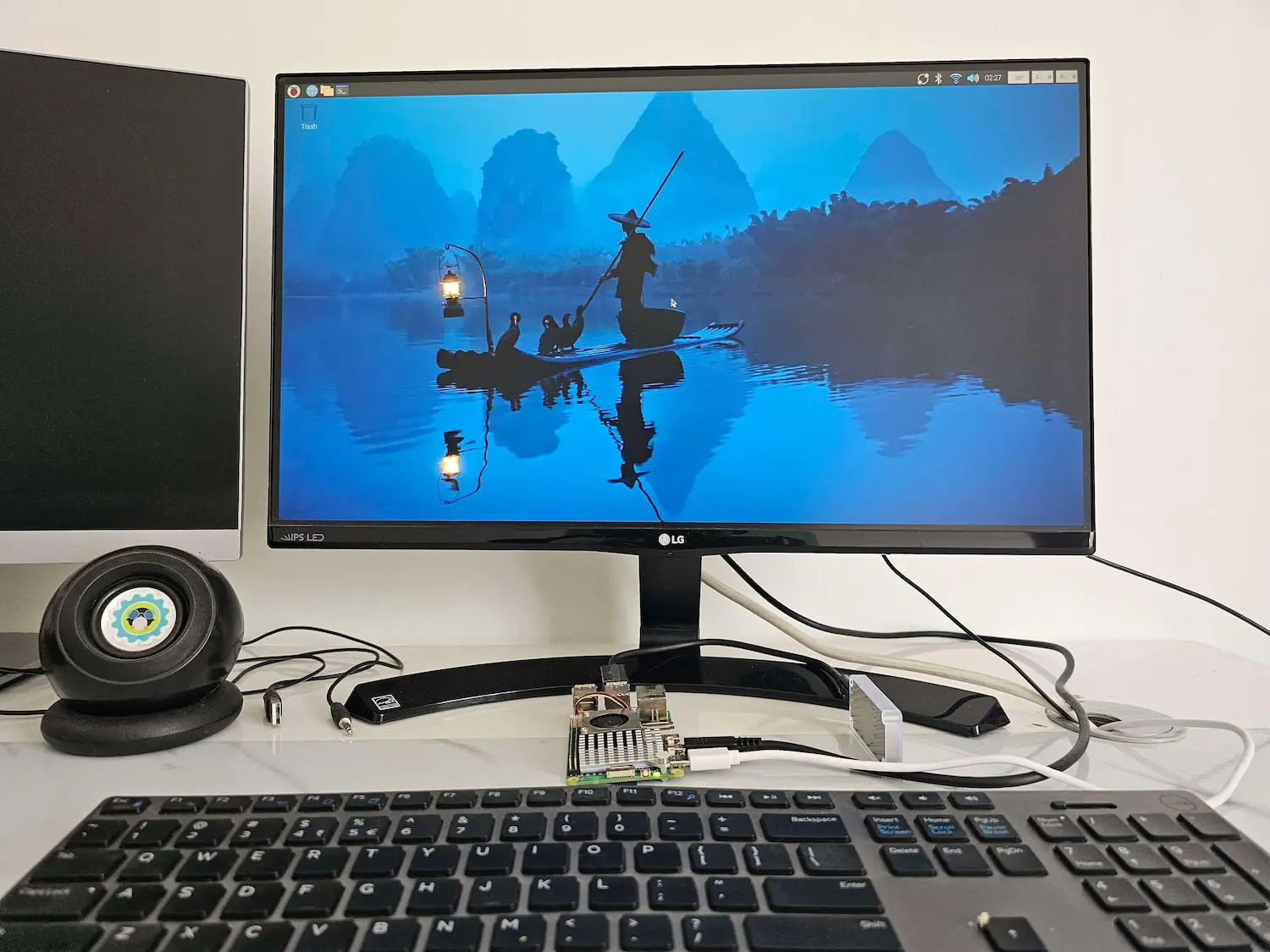 Raspberry Pi 5 being used as a desktop PC 