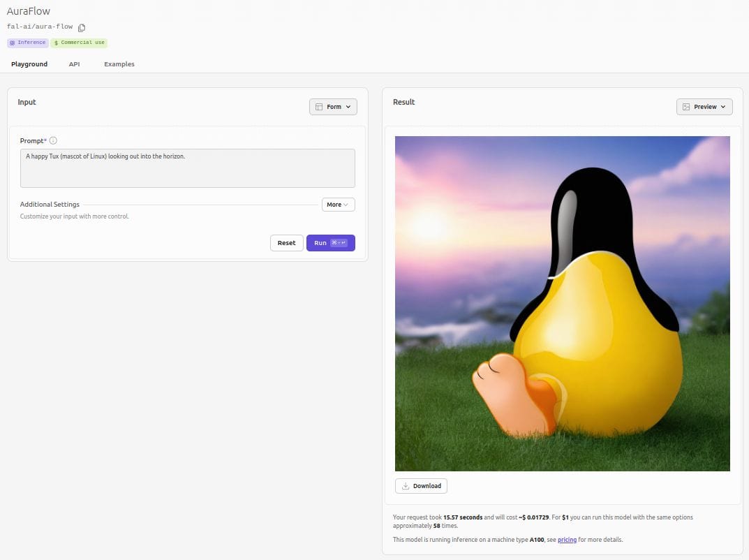 a screenshot of the auraflow online demo
