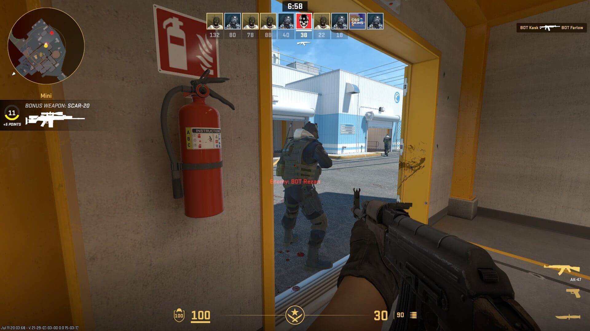 a screenshot of counter strike 2 running on ubuntu 22.04.4 lts