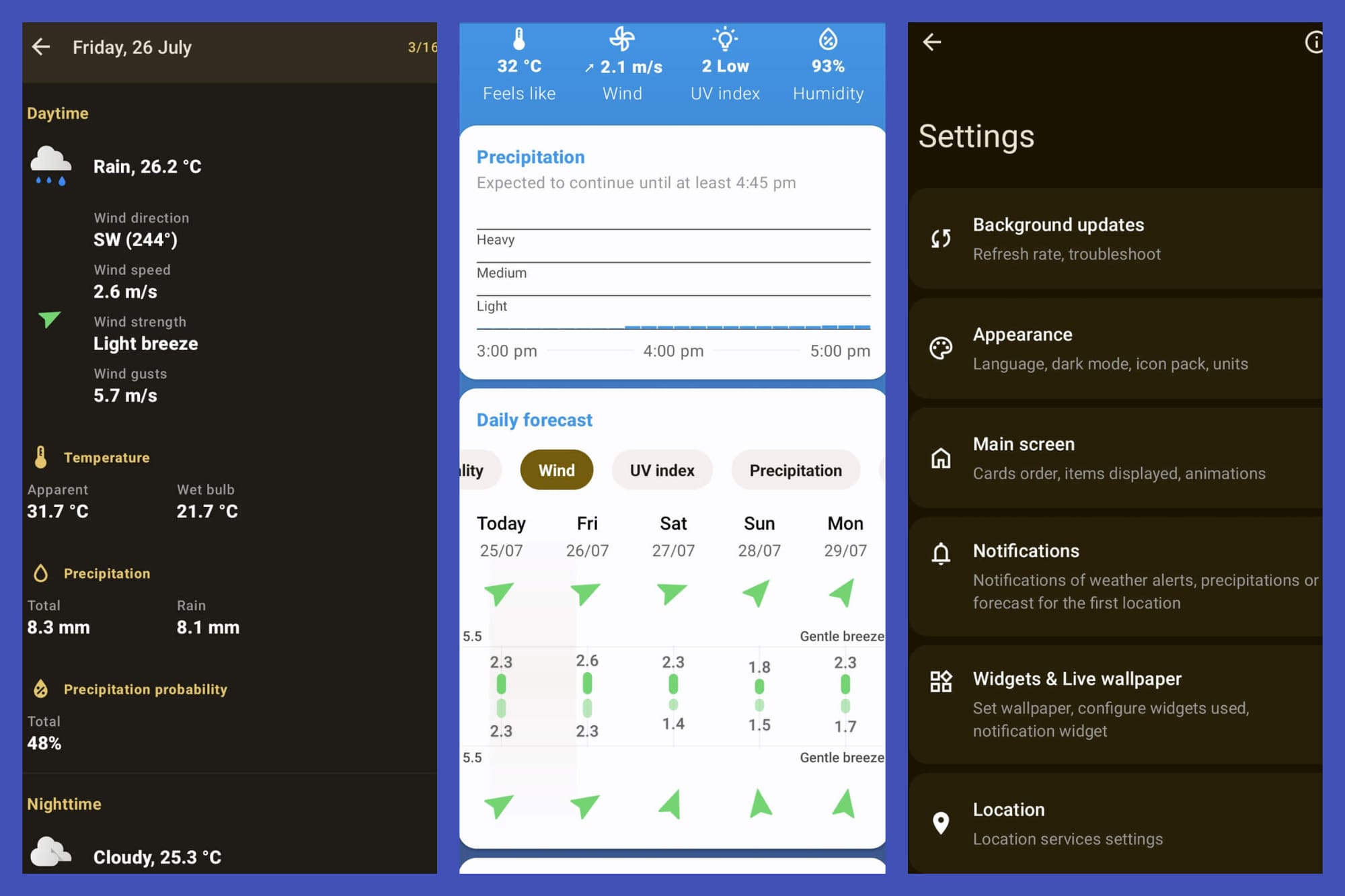 breezy weather app screenshot 2