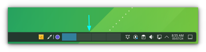 Default Pager in Panel appears when more than one Virtual Desktop is present on the system settings.