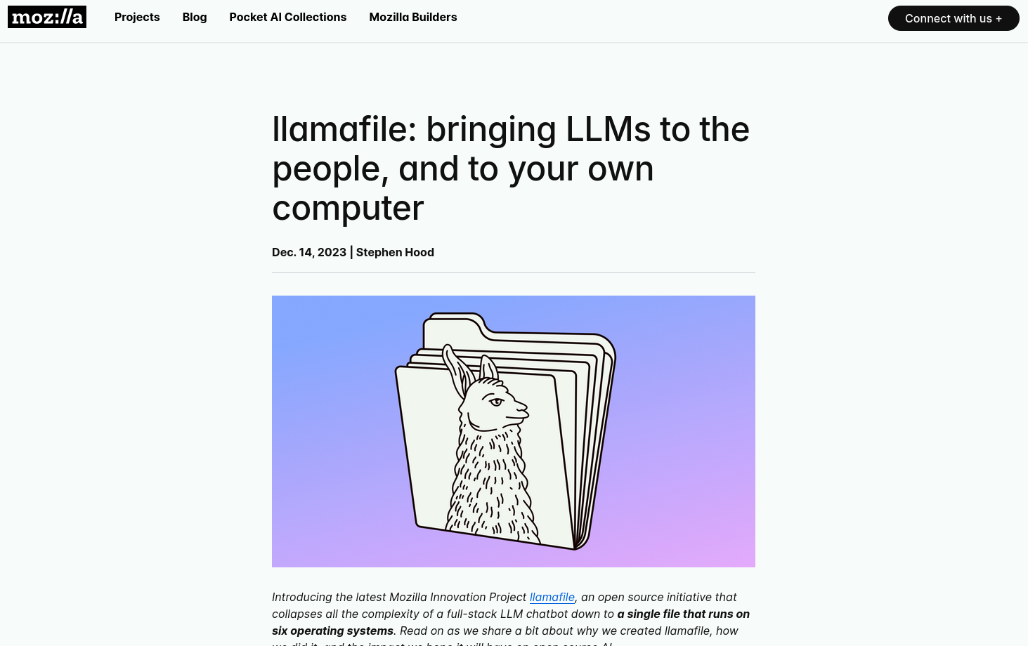 Mozilla Llamafile