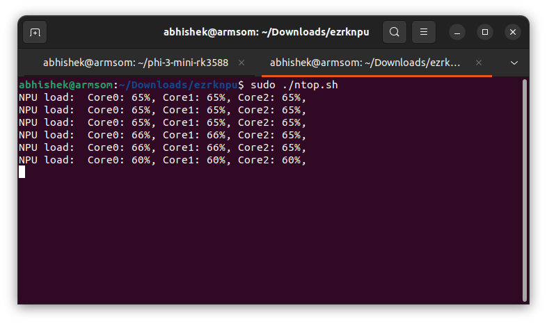 Check Rockchip NPU Usage on Linux