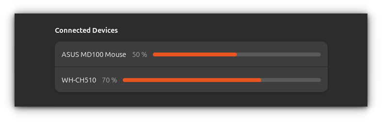 Battery status of connected Bluetooth devices in Ubuntu 24.04