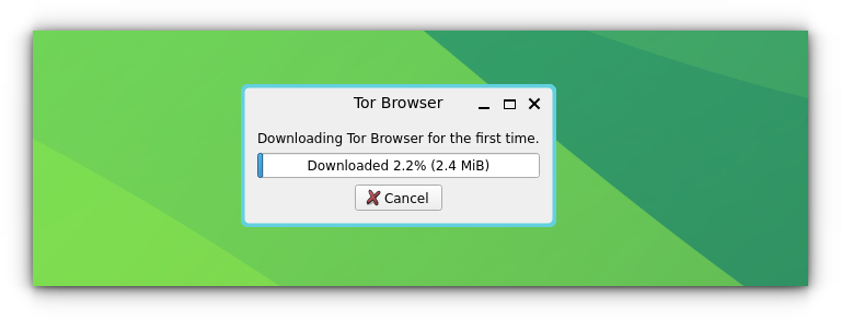 The Tor Browser Launcher downloads the Tor Browser when launched. 