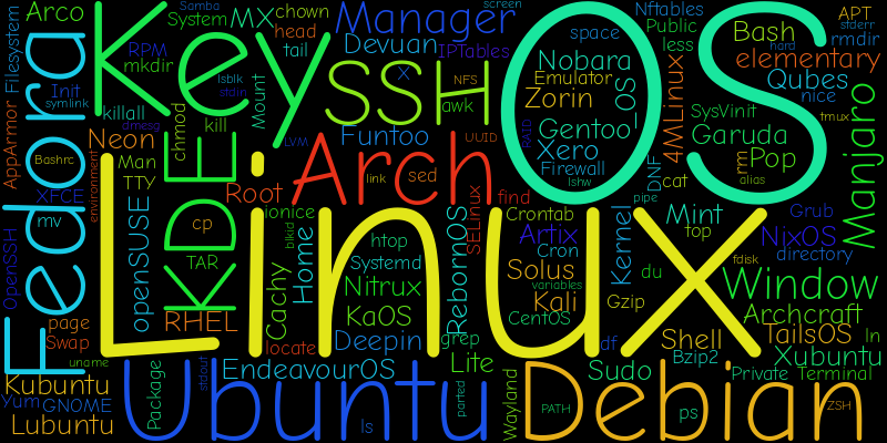 Wordcloud with custom font applied.