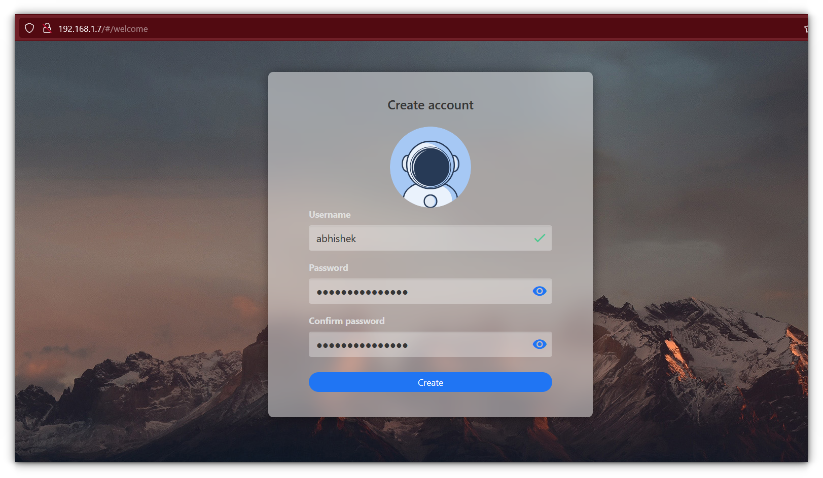 a screenshot of casaos login screen