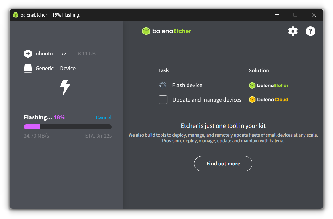 Flashing Ubuntu server for Raspberry Pi