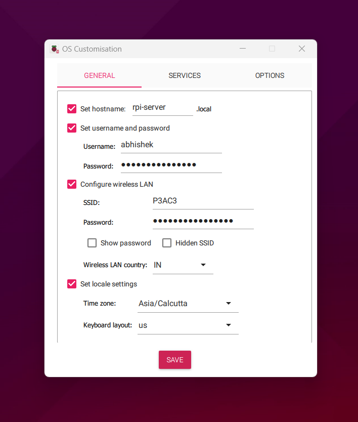 customizing os in rpi-imager