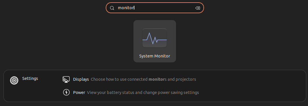 system monitor gnome