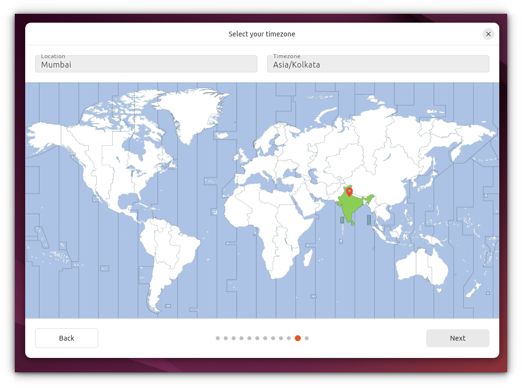 Select timezone while installing Ubuntu on Raspberry Pi