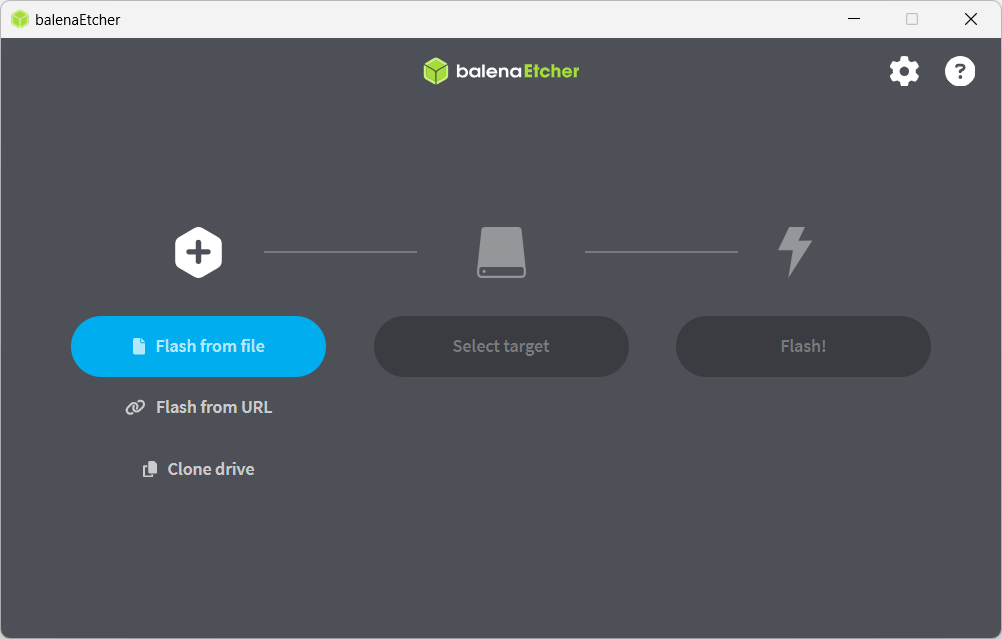 etcher to flash raspberry pi os into usb drive