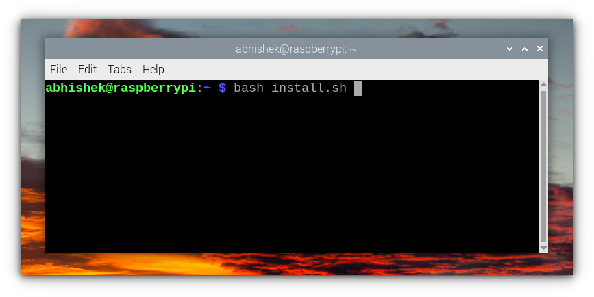 running the script to install Raspberry Pi audio receiver