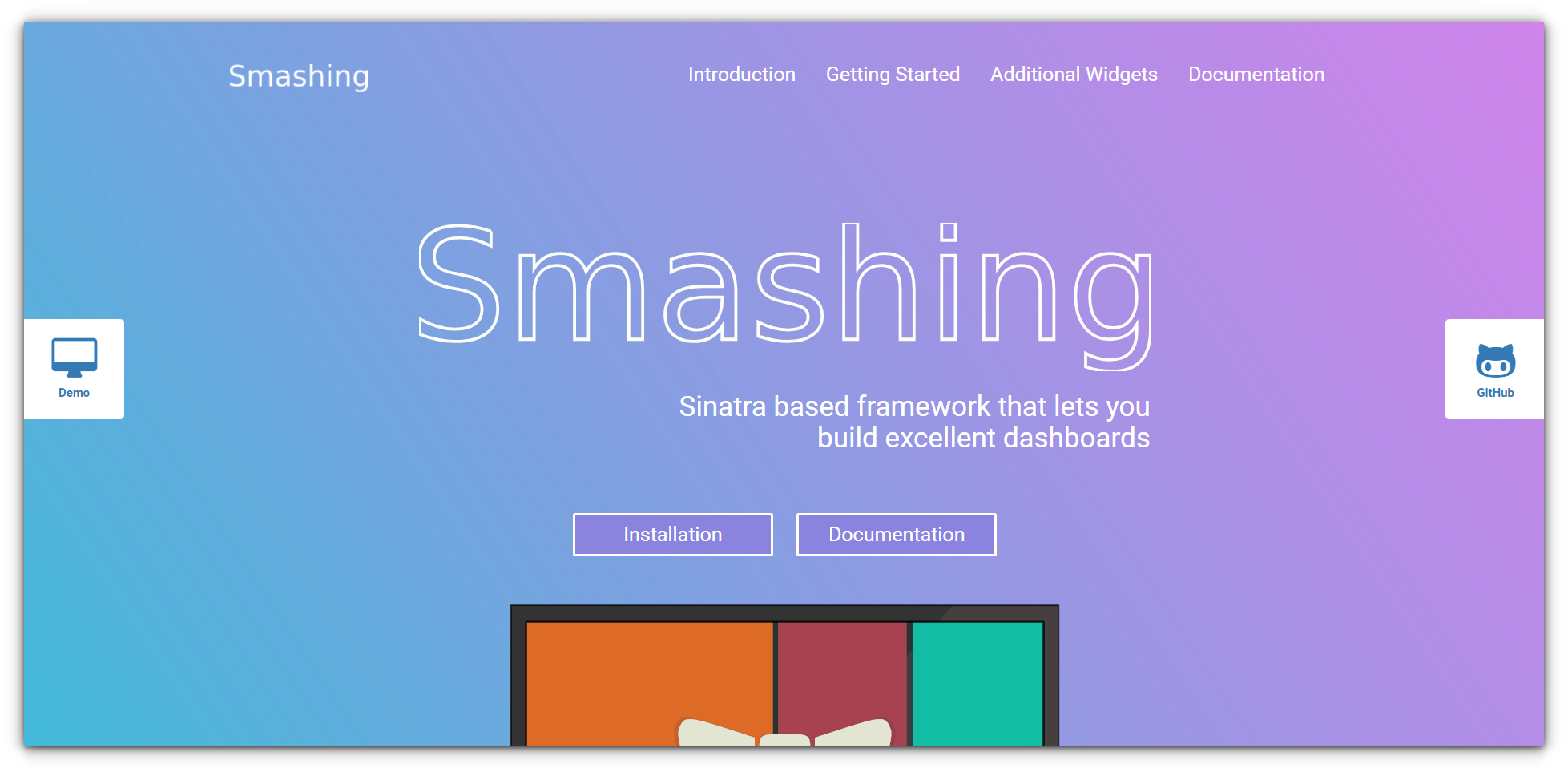 smashing website homepage