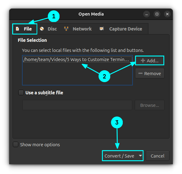 Choose the video that need to be cropped and select Convert