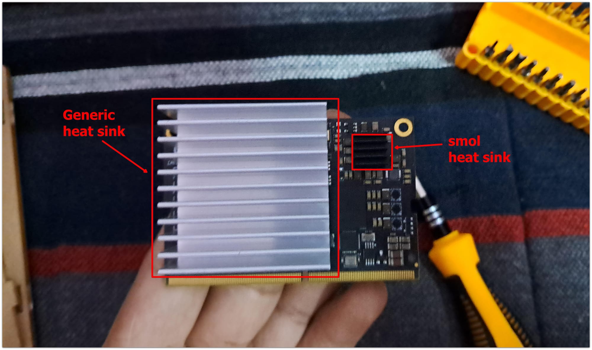 aim7 module with heatsink on