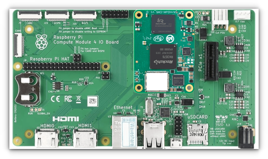 armsom cm5 on raspberry pi io board