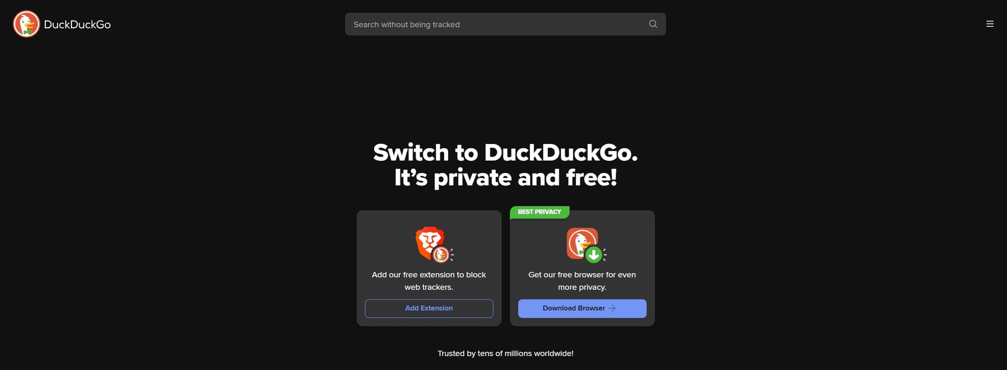 duckduckgo screenshot