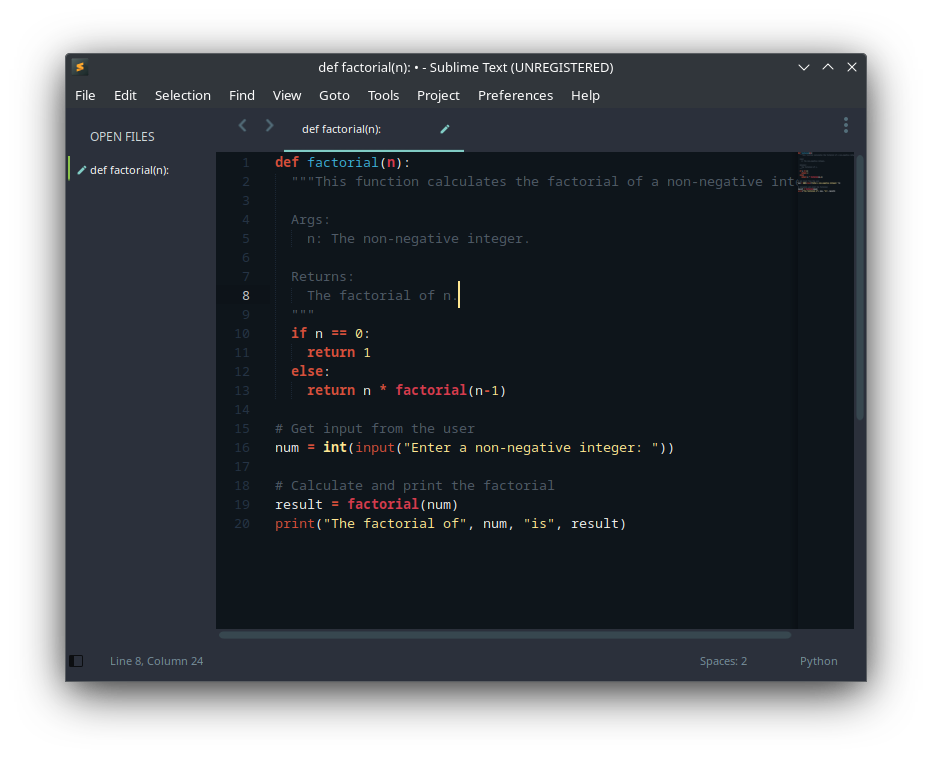 materialize theme on sublime text