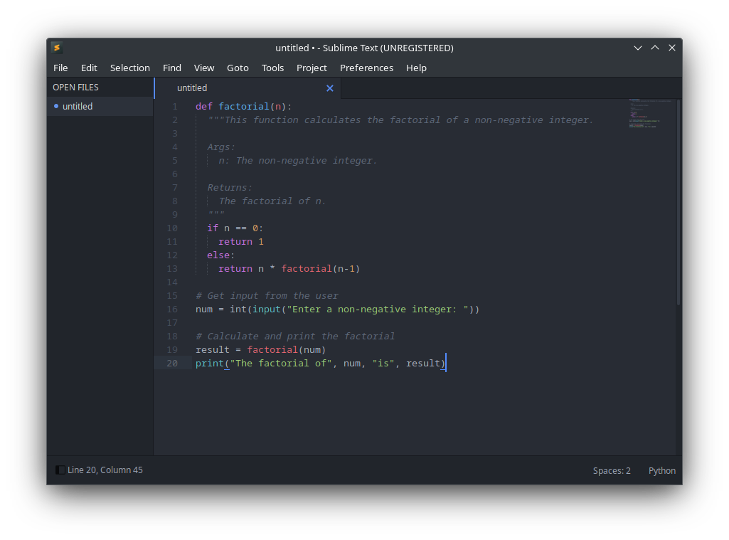 one dark sublime text