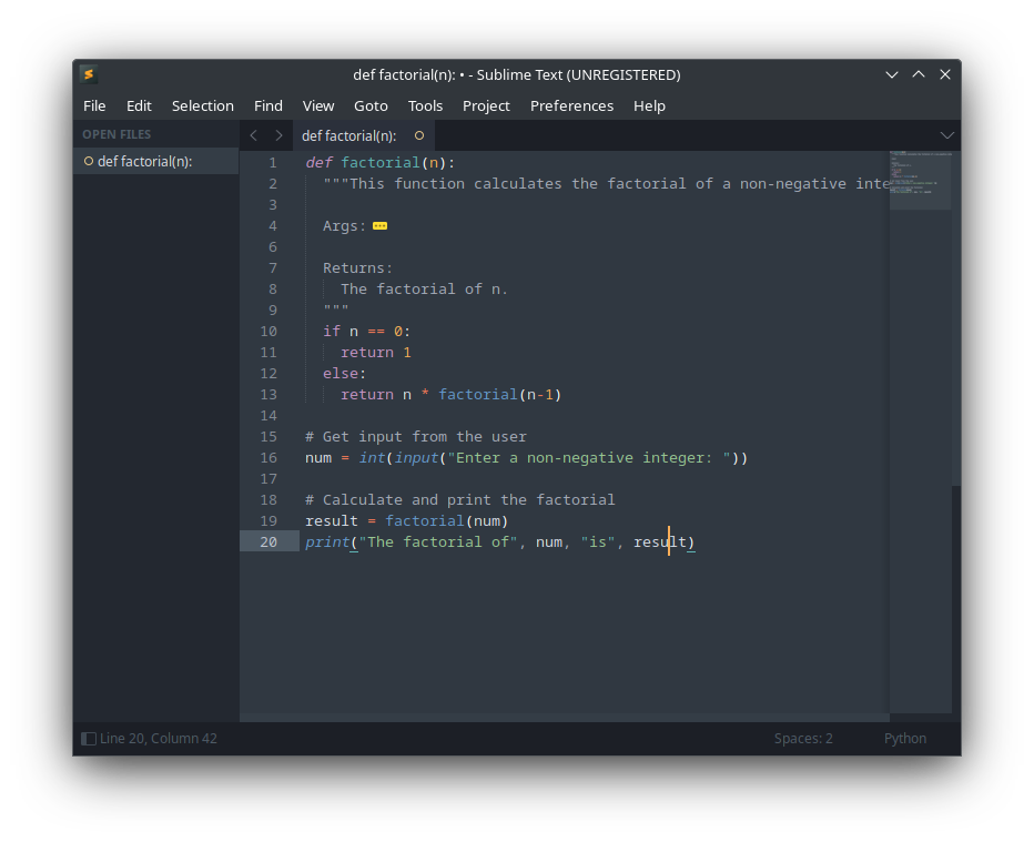 sublime text space gray